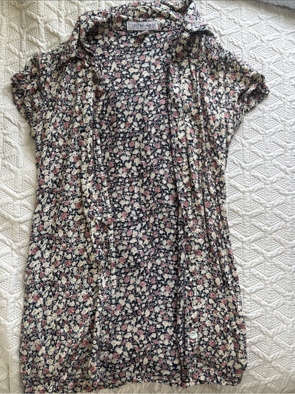 Christine Parker Floral Short-Sleeve Button-Down Shirt